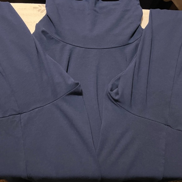 Eileen Fisher Navy Cozy Lagenlook Scrunch Neck Turtleneck Modest Business Sz XL - Picture 12 of 13